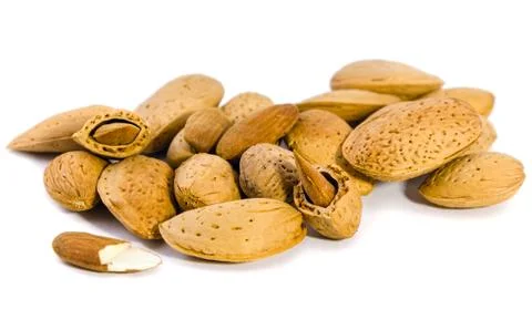 Almonds inshell Foto stock