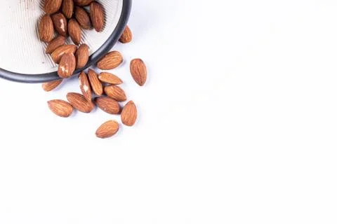 Almonds isolated Stock Photos