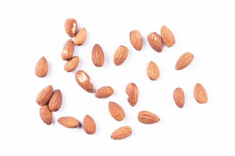 Almonds isolated Stock Photos