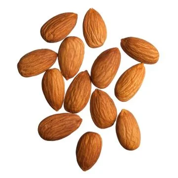 Almonds isolated on white background Stock Photos