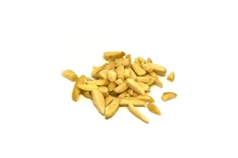 Almonds isolated on white background Stock Photos
