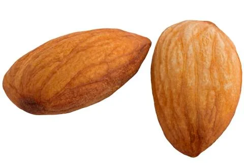 Almonds isolated on white background Stock Photos