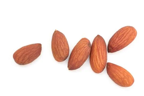 Almonds nut isolated on white background Stock-Fotos