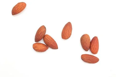 Almonds nut isolated on white background Stock-Fotos