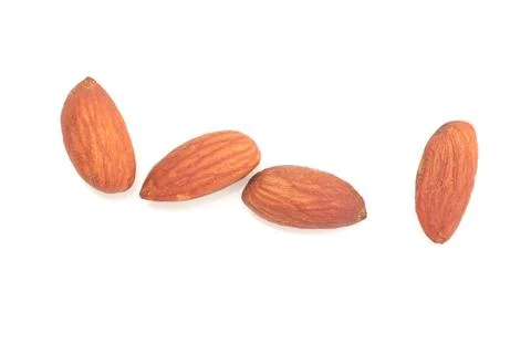 Almonds nut isolated on white background Stock Photos