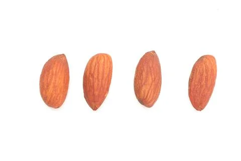 Almonds nut isolated on white background Fotos de archivo