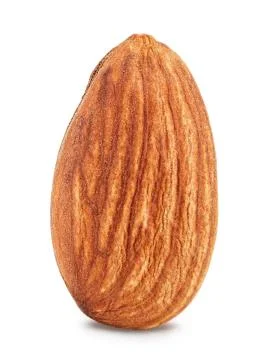 Almonds nuts isolated on white background with clipping path and full depth of Stock Photos