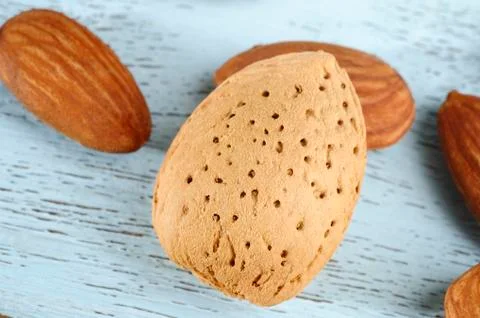 Almonds nuts Stock Photos