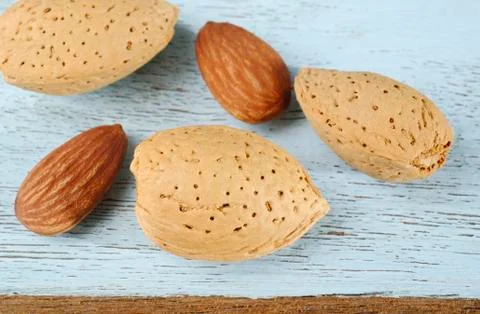 Almonds nuts Stock Photos