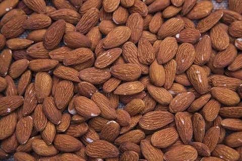 Almonds Pattern texture can be used as a background wallpaper Stock Photos