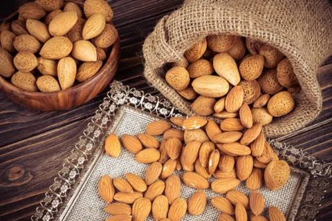 Almonds 库存照片