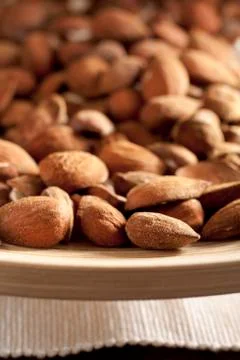 Almonds on a Plate Stock Photos