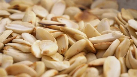 Almonds rotating 360 degree Stock Footage 97119568