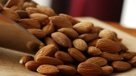 Almonds rotating, 4k, UHD Stock Footage 49062202