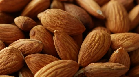 Almonds rotating close up 4k, UHD Stock-Footage 49063064