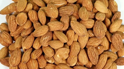 Almonds rotating Stock Footage 87682270