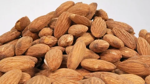 Almonds rotating Stock Footage 87716957