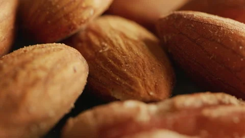 Almonds rotating macro Stock Footage 131819314