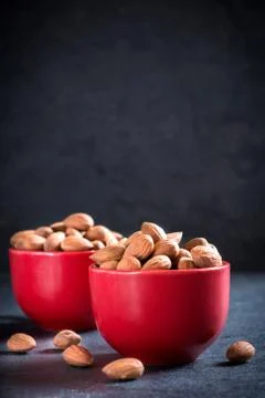 Almonds snack Stock Photos