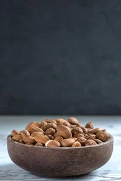 Almonds on the table Stock Photos