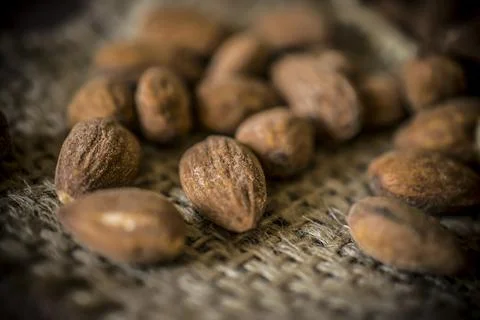 Almonds on a Table Stock Photos