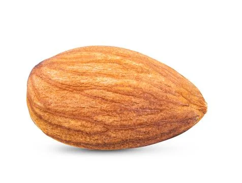 Almonds on white background Stock Photos
