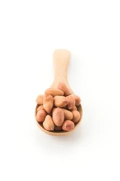 Almonds on white background Stock Photos