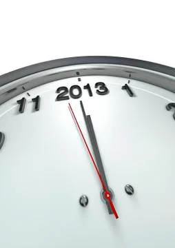 Almost 2013 o'clock Illustrazione stock