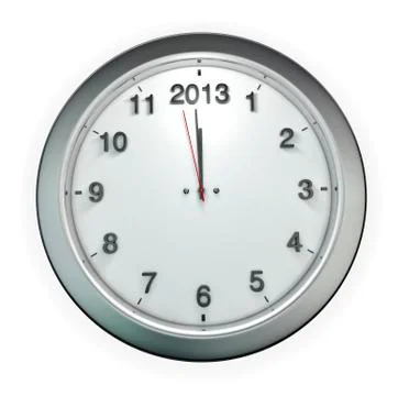 Almost 2013 o'clock 스톡 일러스트