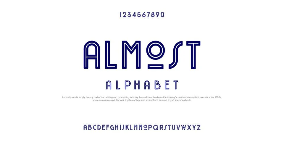Almost Alphabet Stock Illustration