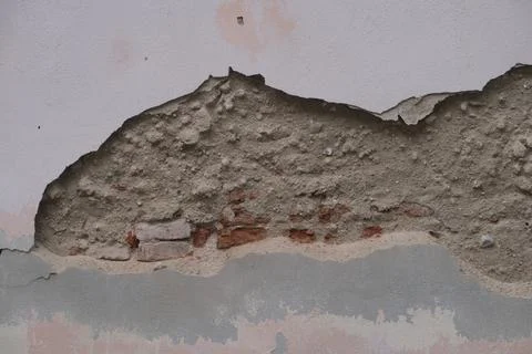 Almost destroyed wall Stock Photos