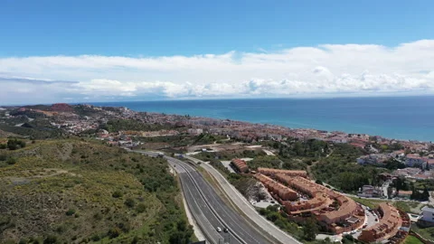 Almost empty roads in Costa del Sol during Covid Stock Footage 130183272