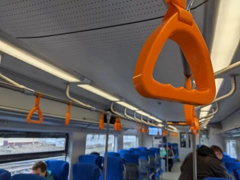 Almost empty Russian Urban Train Stock Photos