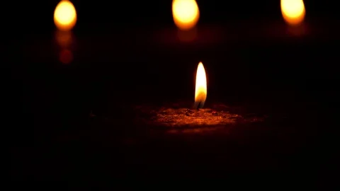 Almost Finished Candle flame Ambient Lights Stock Footage 116803465