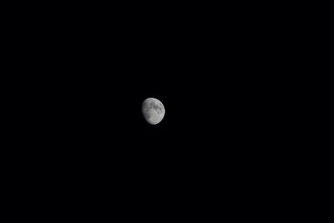 Almost full moon at night Stock Photos