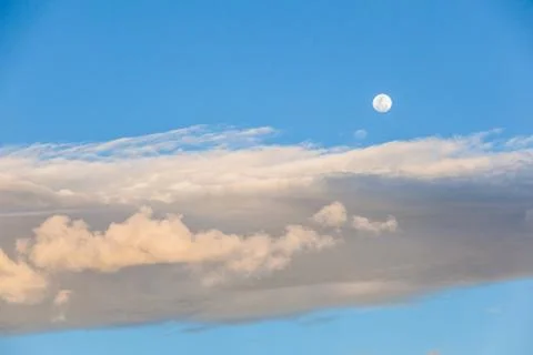 Almost full moon Stock Photos