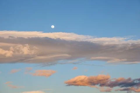 Almost full moon Stock Photos