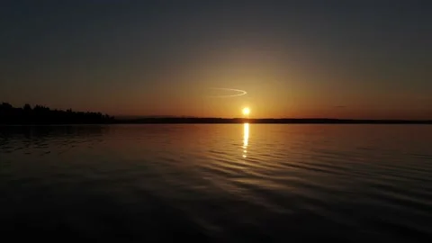 Almost A Halo Sunset Stock Footage 160134746