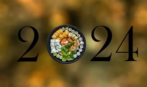 Almost twelfe o clock and a new year two thousand twenty-four Stock Photos