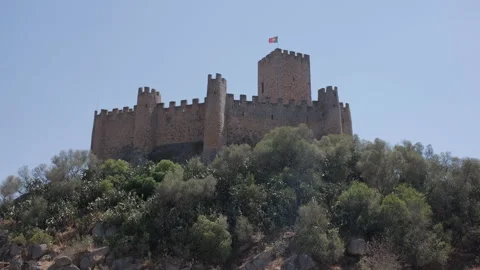 Almourol Templar Castle Stock Footage 204806510