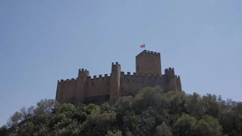 Almourol Templar Castle Stock Footage 204806986