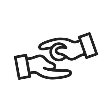 Alms icon vector image. Illustrazione stock