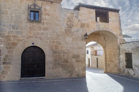 Almud Gateway, belmonte, cuenca Stock Photos