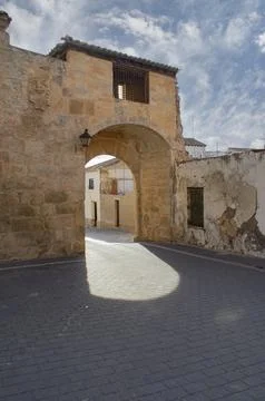 Almud Gateway, belmonte, cuenca Stock Photos