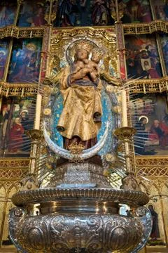 Almudena Cathedral inside Stock Photos