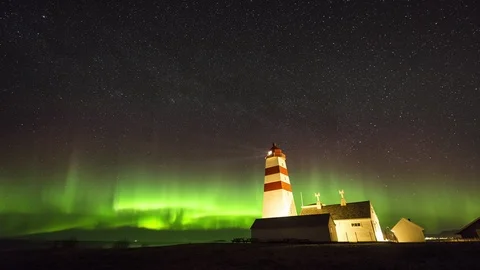 Alnes Ligthouse, Norway Stock Footage 87781452