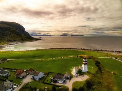 Alnesfyr Lighthouse 库存照片