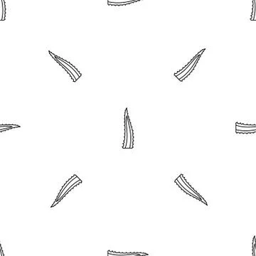 Aloe part pattern seamless vector Stock Illustration