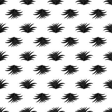 Aloe plant pattern seamless vector Stock Illustration