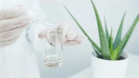 Aloe Vera Extract.  Stock Footage 148726534